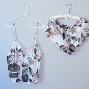 Victoria’s Secret Here Comes the Bride Set Floral  2 Piece